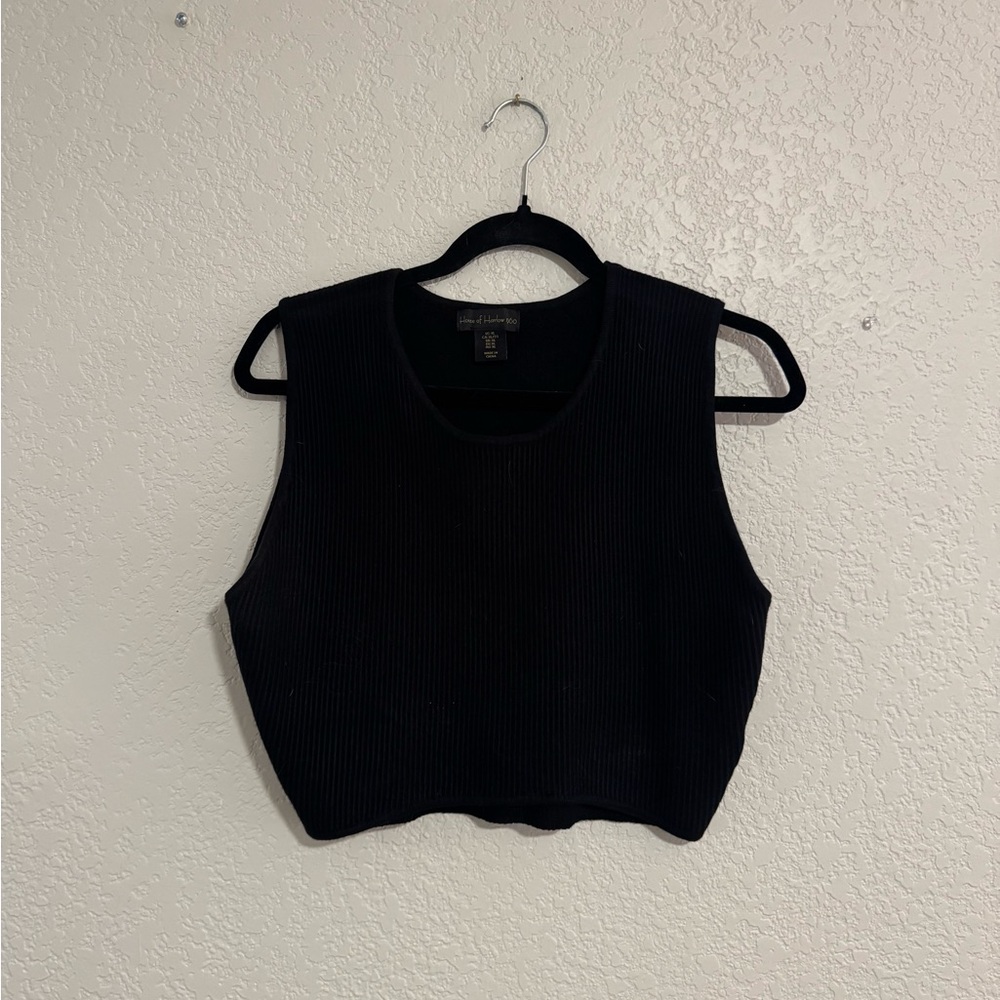 House of Harlow 1960 Classic Black Crop Top